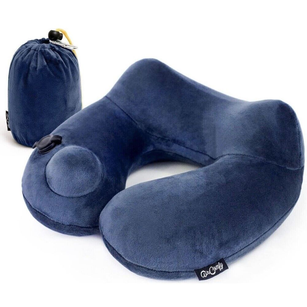AirComfy Daydreamer Travel Neck Pillow - Self-Inflatable Pillow Soft Washable